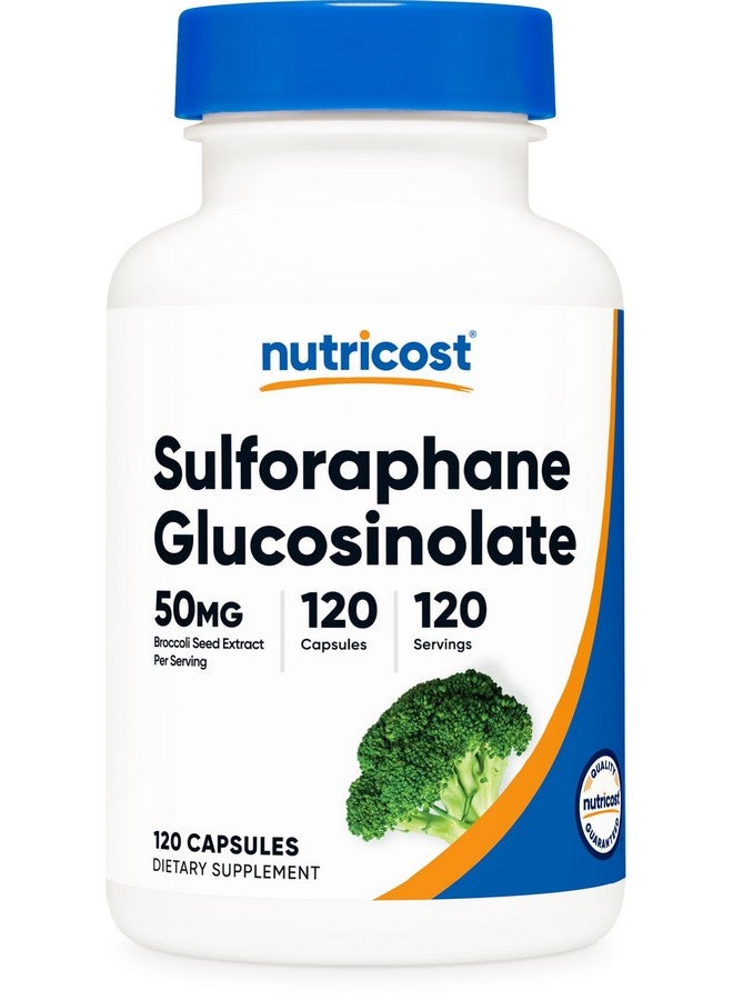 Nutricost Sulforaphane Glucosinolate (SGS) (120 Capsules) - 50 mg Broccoli Seed Extract Per Serving - Image 1
