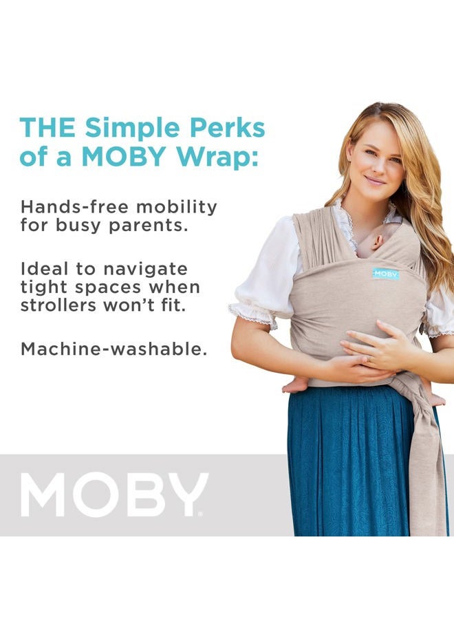 moby Wrap Baby Carrier | Element for Newborns & Infants #1 Gift Keeps Safe Secure Adjustable All Body Types Perfect Mom Dad Taupe - Image 4