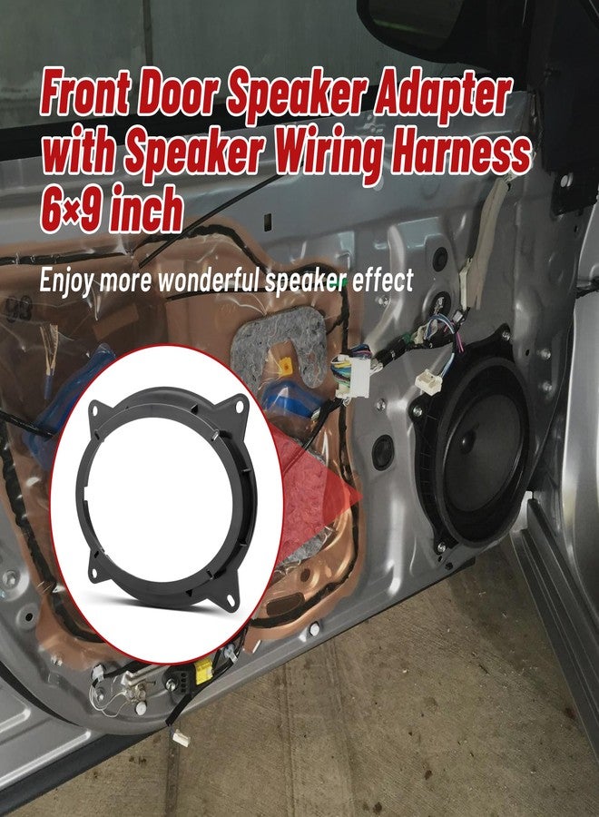 RED WOLF 6 x 9 Inch Front Door Speaker Mount Adapter w/Speaker Wiring Harness Fit for 2012-2018 Toyota Camry/2014-2018 Highlander Installing Aftermarket Speakers, 1 Pair - Image 2