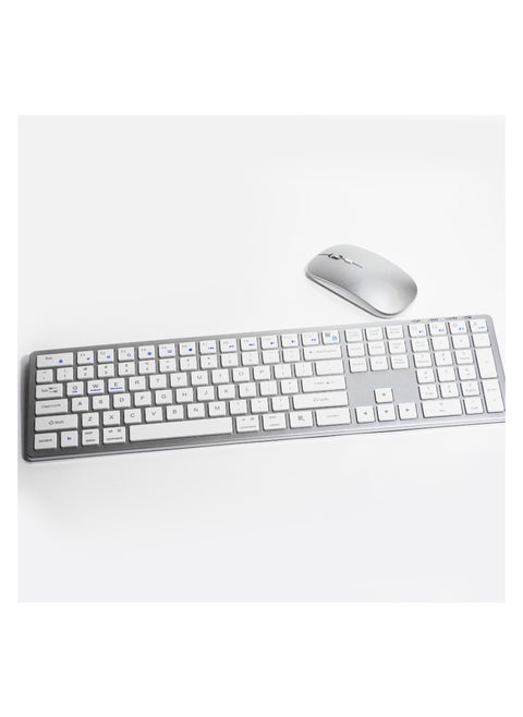 Space-Saving Wireless Keyboard and Mouse Combo | Slim, Ergonomic, and Rechargeable for Office and Home Use