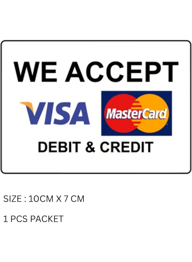 HASANAT ESSENTIALS ملصق فينيل ذاتي اللصق لقبول بطاقات الائتمان من هسنت - Image 2