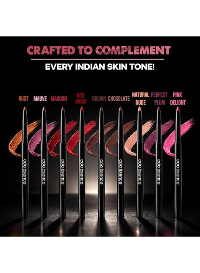 Coloressence Pout Perfect Matte Lip Liner, Brown, 0.25gm | Long Lasting | Lightweight | Highly Pigmented | Non-Drying Formula | Waterproof | Transfer Free - Image 4