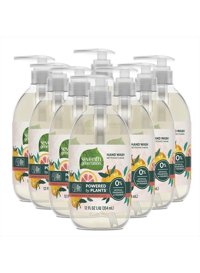 Seventh Generation Hand Soap, Mandarin Orange & Grapefruit , 12 Fl Oz (Pack of 8) - (Packaging May Vary) - Image 1