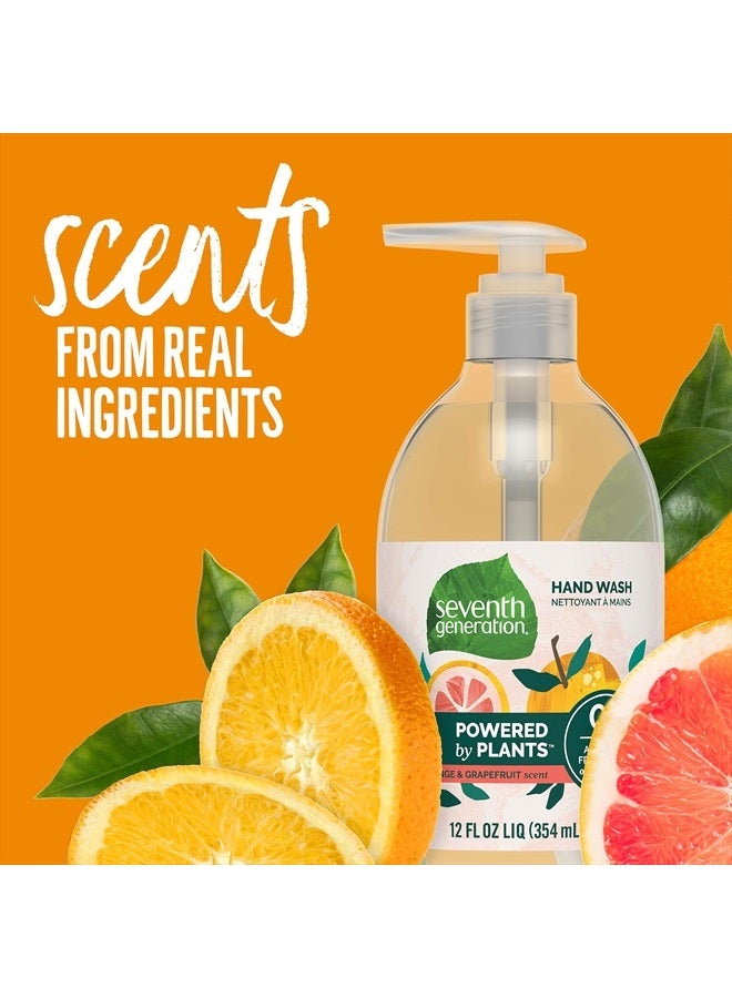 Seventh Generation Hand Soap, Mandarin Orange & Grapefruit , 12 Fl Oz (Pack of 8) - (Packaging May Vary) - Image 4