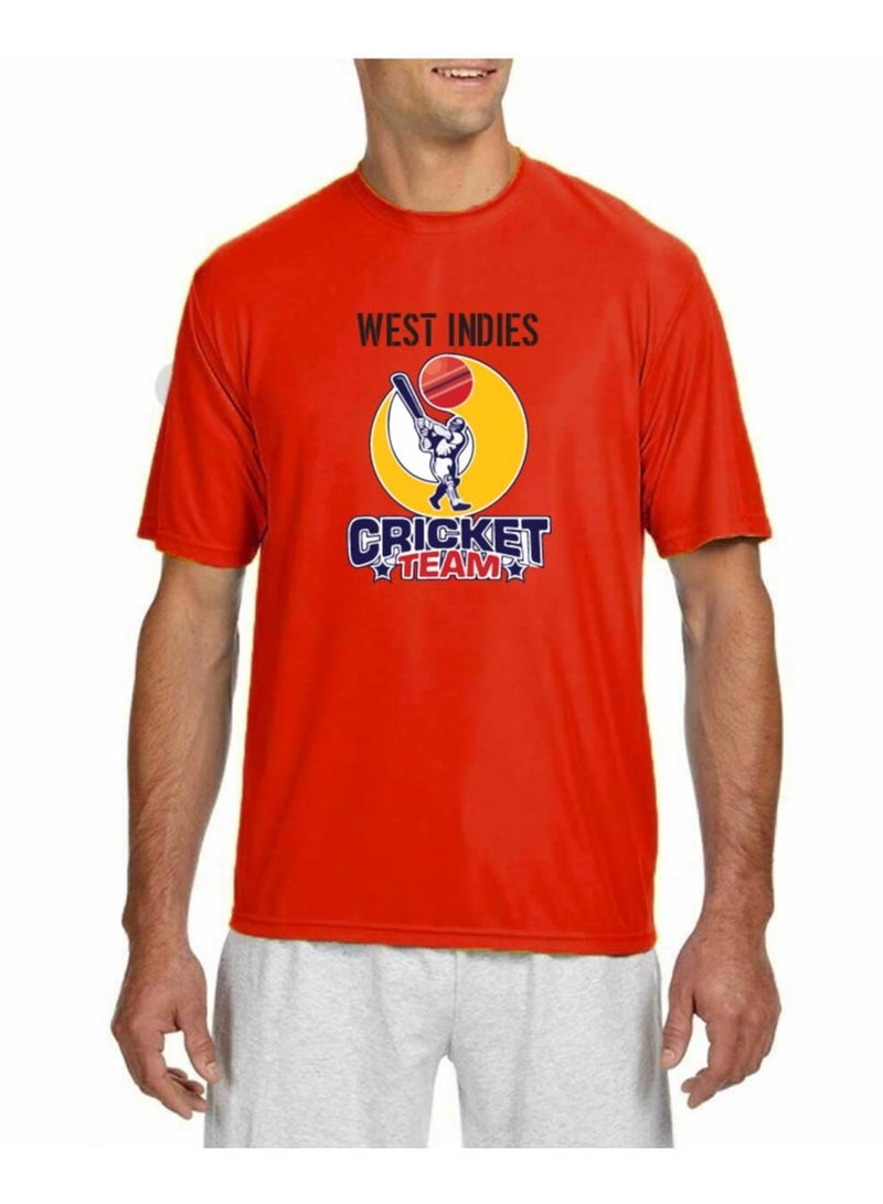 PRINTSHOP4ME West Indies Sports Jersey T-Shirt for Adults - Unisex West Indies Printed Dry-Fit Sports Jersey T-Shirt - Ideal West Indies Jersey T-Shirt for Matches - Image 1