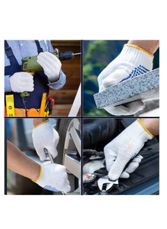KASTWAVE 24 Pairs PVC Dotted Knit Work Gloves for Men Women Comfortable Non Slip Cotton Gloves Work Gloves for Painter Mechanic Industrial Warehouse Gardening Construction One Size Bulk  - Image 3