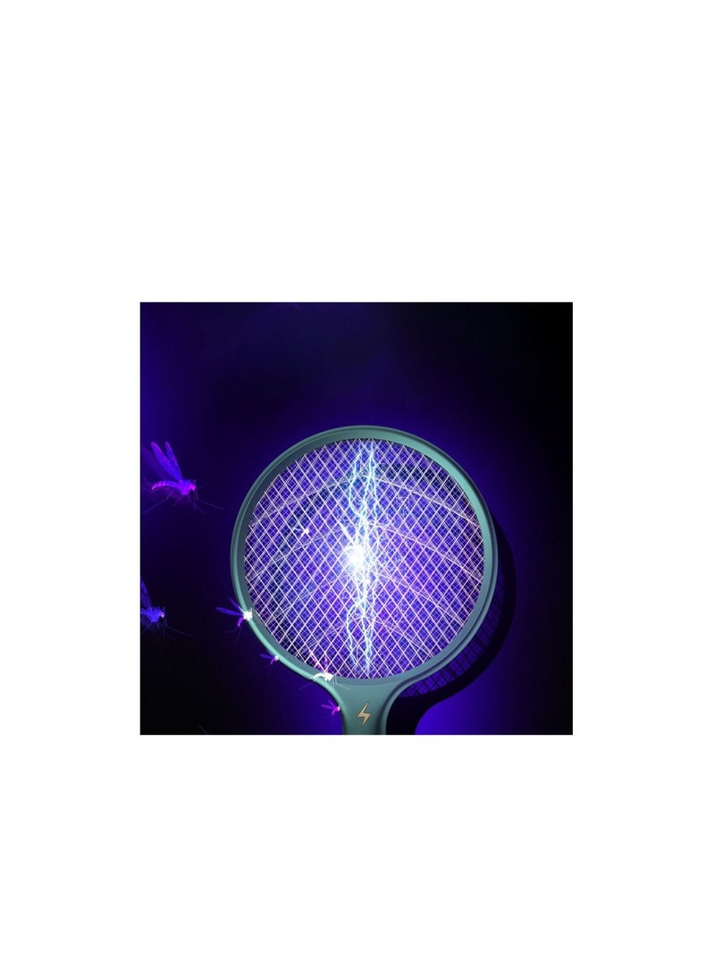 PYEBE - Electric Fly Swatter 3500V Bug Zapper Racket 2 in 1 Fly Swatter Rechargeable Mosquito Killer Lamp with 3 Layers Safety Mesh for Indoor and Outdoor - Image 1