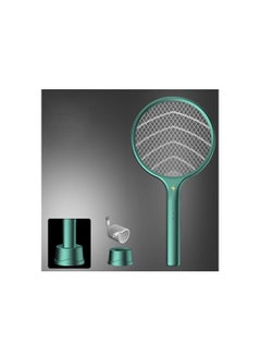 Electric Fly Swatter 3500V Bug Zapper Racket 2 in 1 Fly Swatter Rechargeable Mosquito Killer Lamp with 3 Layers Safety Mesh for Indoor and Outdoor