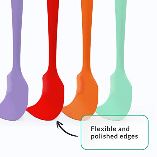 Elihome Chef Series 3 Piece Silicone Spatula Set - 600°F Heat Resistant Non Stick Rubber Kitchen Scraper Spatulas for Cooking, Baking, and Mixing – BPA Free and LFGB Certified Silicone, Green Color - Image 5