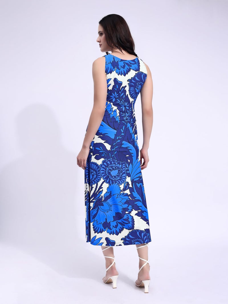 PURVAJA Women’s A-Line Maxi Dress (Wini-198-L_Blue) - Image 3