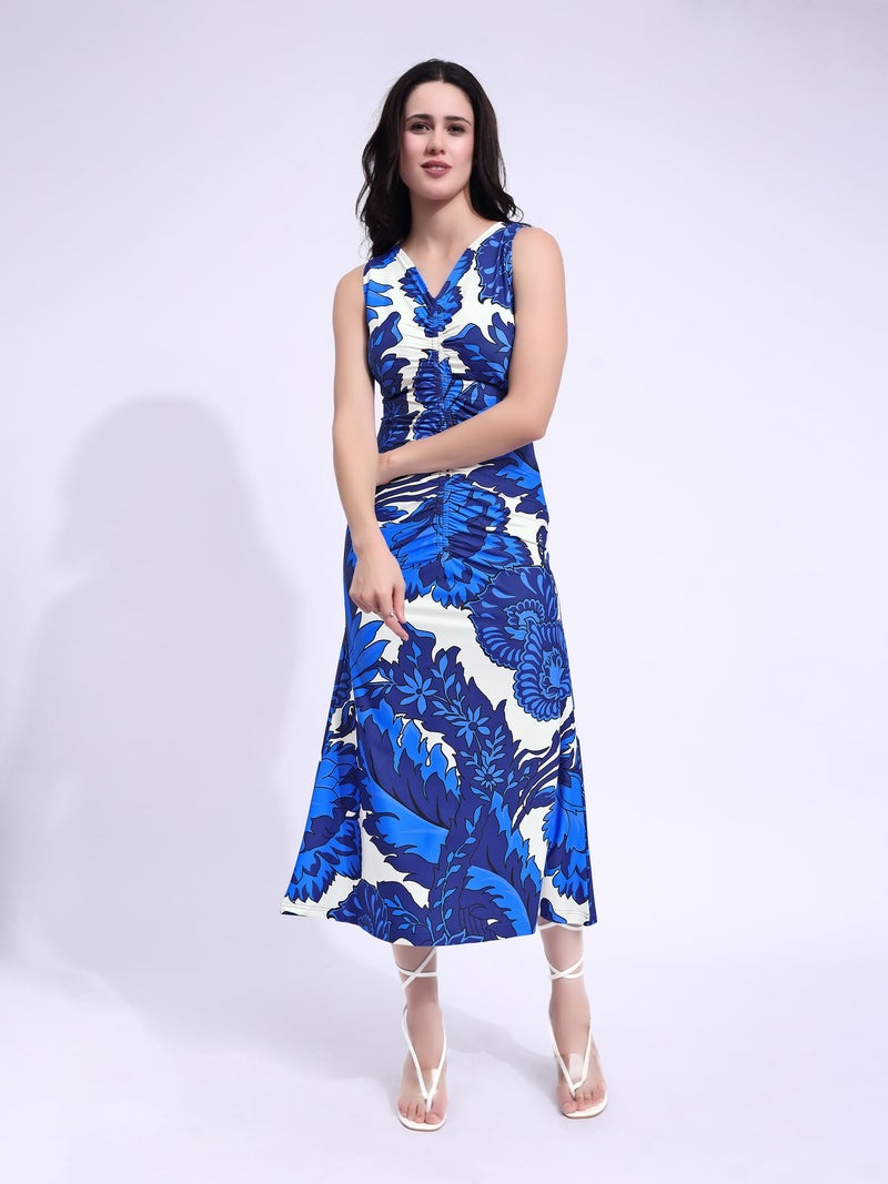 PURVAJA Women’s A-Line Maxi Dress (Wini-198-L_Blue) - Image 4