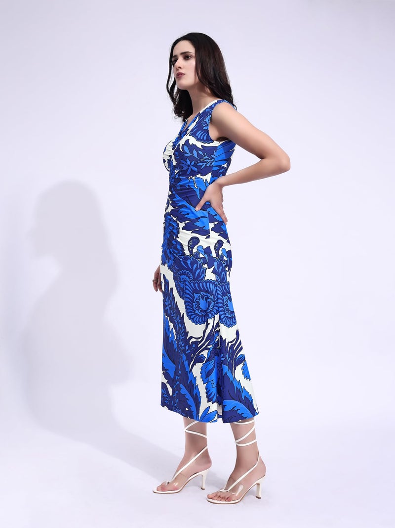 PURVAJA Women’s A-Line Maxi Dress (Wini-198-L_Blue) - Image 2