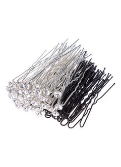 80 Pack White Crystal Rhinestone Hair Pins & U Shape Hairpins, findTop Wedding Hair Clips Professional Hairdressing Grip Clip with Storage Bottle (40 Pcs Crystal Pins & 40 Pcs U Shape Pins ) - pzsku/ZB5740A9F2375FD04879FZ/45/_/1686552855/b7350d5e-9f56-49e4-ae80-d618043b3e6c