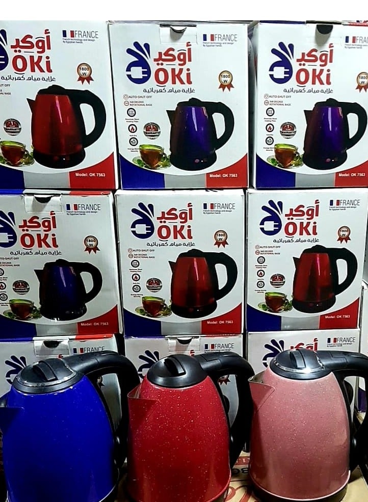 غلاية مياه كهربائية  جرانيد من الداخل استلس ستيل سعة 1.8 لتر وقدرة 1000 وات من اوكي،  موديل ok:7563  - Image 2