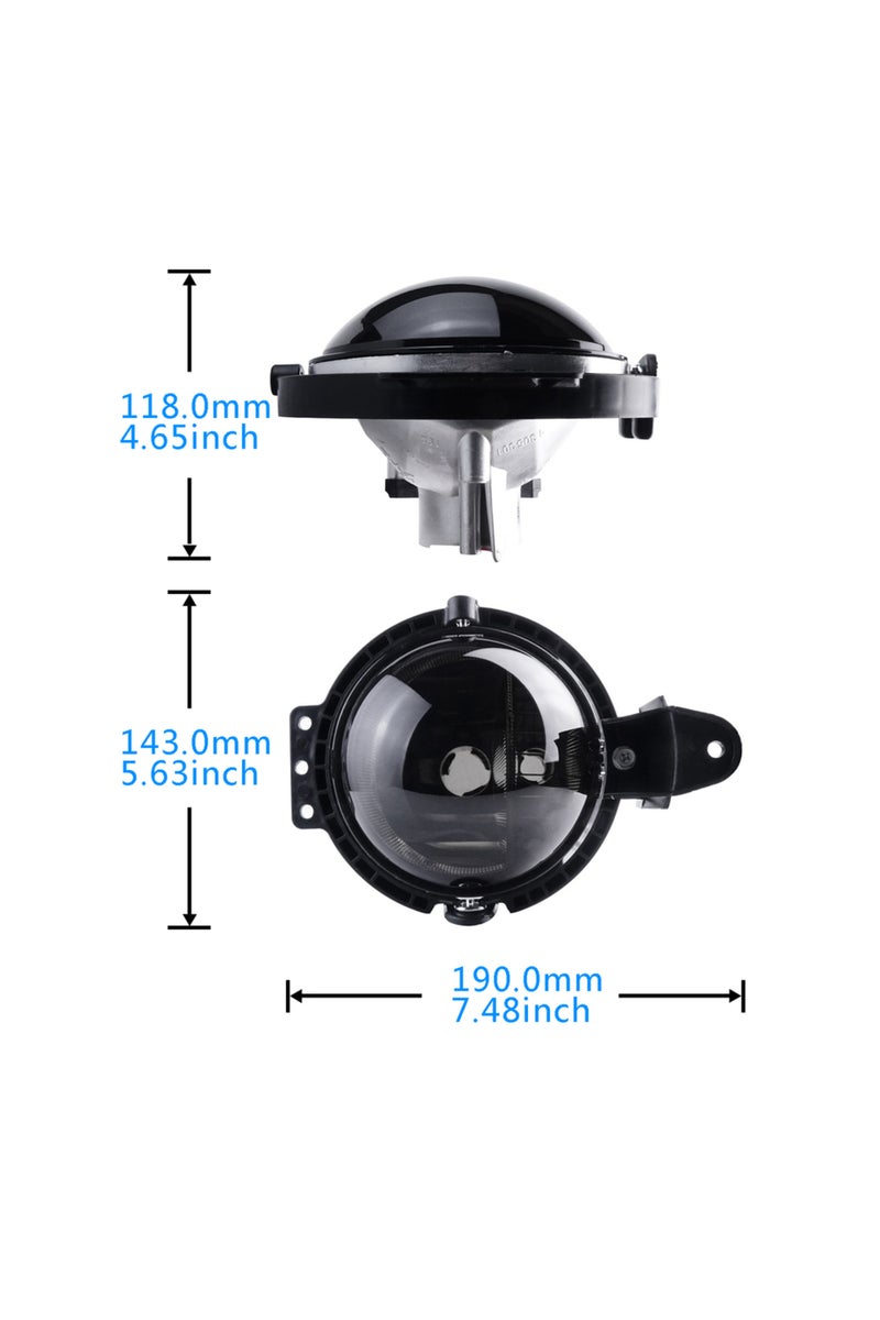 إيروريكس مصابيح ضباب أمامية نهارية بدون لمبات لسيارات ميني كوبر R56 R57 كلوبمان R55 R58 R59 (يسار + يمين) - Image 4
