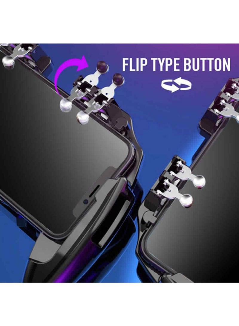 Six Finger Cooling Fan Phone Game Controller Gamepad Shooting Trigger for PUBG  - Image 3