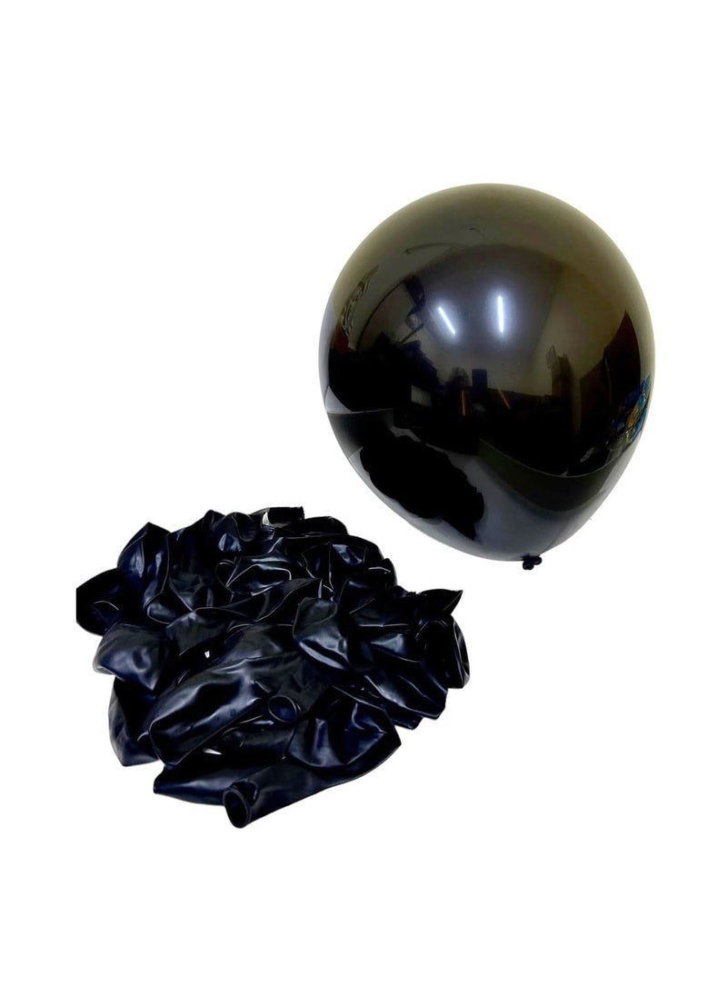 بارتي فن بالون معدني 12 بوصة لون أسود 40 قطعة - Image 2