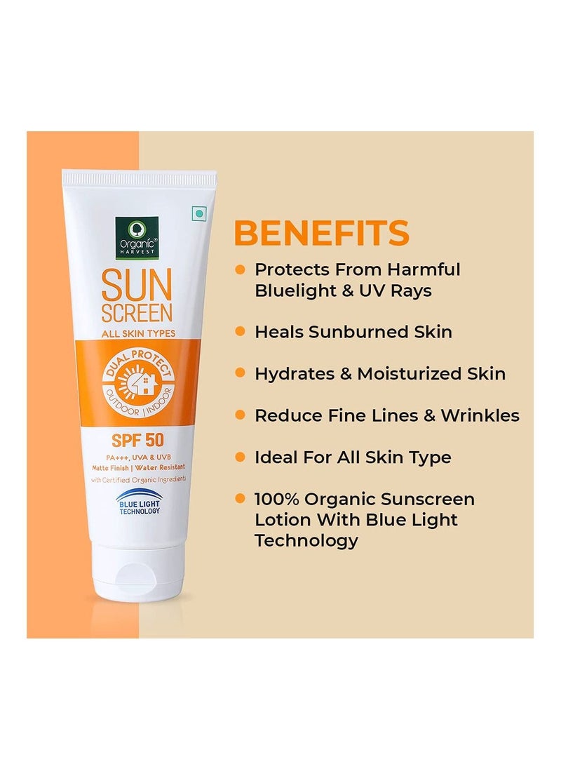 Organic Harvest - 3 In 1 SPF 50 Combo Face Wash 100gm Sunscreen 100gm - Image 1
