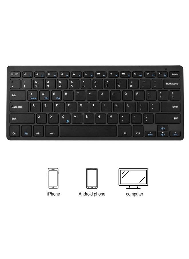 Thoraya - Sunrose WK103 Ultra-thin Mini Universal Wireless Bluetooth Keyboard Scissor Foot Button (Black) - Image 1