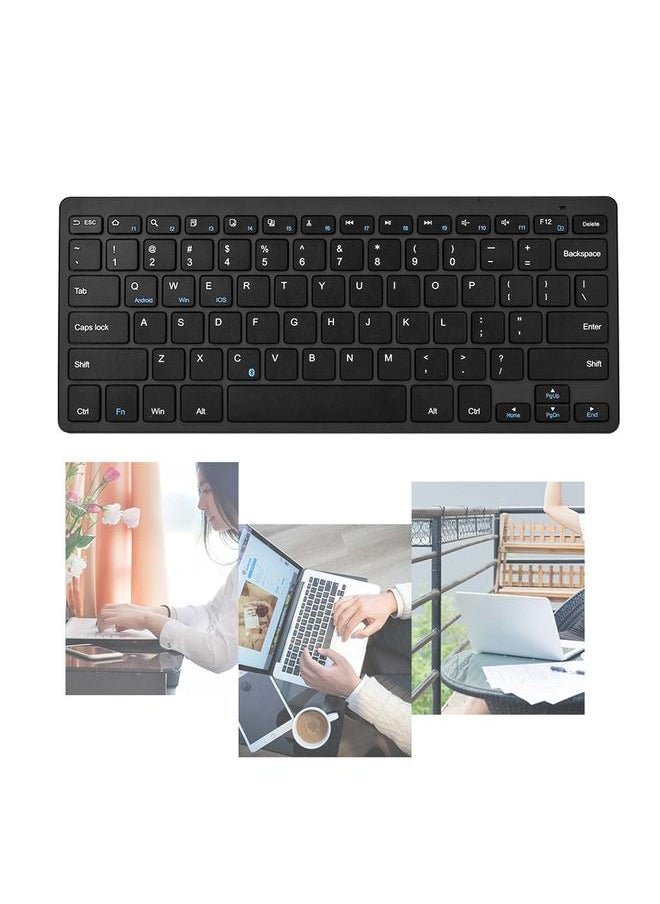Thoraya - Sunrose WK103 Ultra-thin Mini Universal Wireless Bluetooth Keyboard Scissor Foot Button (Black) - Image 1