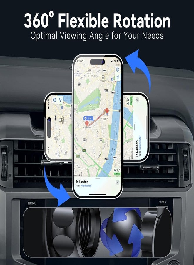 BEERTE Fits MagSafe Car Mount Fit for Toyota 4Runner 2010-2024 Hands Free Magnetic Phone Holder for Car Vent 360° Rotation Car Phone Mount Fit for iPhone 16 15 14 13 12 Series MagSafe Case All Phones - Image 4