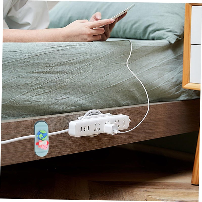 3Pcs Cartoon Adhesive Cable Organizer Cord Holders for Home Office Desk Wall Car - Image 3
