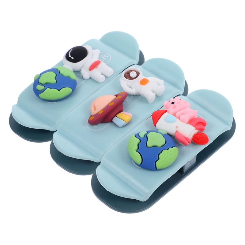 3Pcs Cartoon Adhesive Cable Organizer Cord Holders for Home Office Desk Wall Car - Image 2