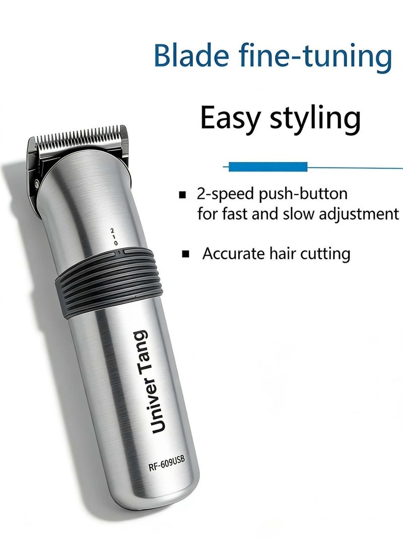 صورة العالمة ماكينة حلاقة وتشذيب الشعر للاستخدام المنزلي – لاسلكية، قابلة لإعادة الشحن عبر USB، هادئة، عدة عناية عائلية للشعر واللحية وشعر الجسم - Image 5