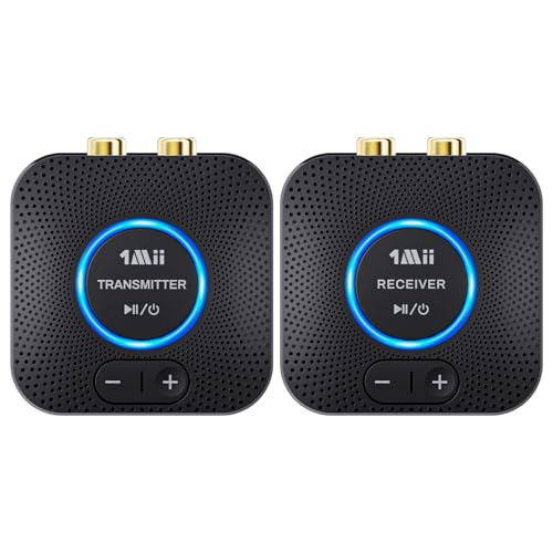 1Mii 2.4GHz Wireless Audio Transmitter Receiver Set for TV, 260Ft/80M Long Range 25ms Low Latency with AUX RCA in/Out,Wireless Audio Adapter for TV PC Powered Speaker Amplifier Soundbar - Image 1