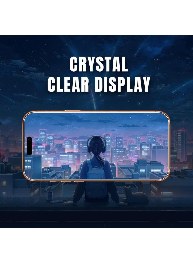 Muzz Designed for For Iphone 17 Screen Protector, 2 Pack Tempered Glass [Full Adhesive][Full Coverage] [Bubble-Free] [Anti Scratch] HD Clear High Responsive for Iphone 17 2025 - Image 4