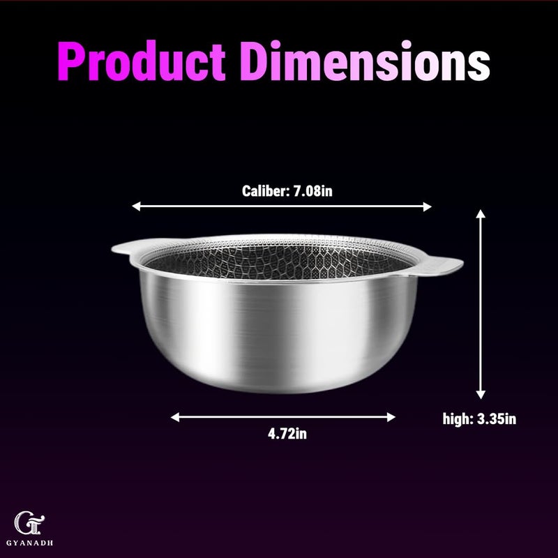Gyanadh Versatile Mini Stock Pot for Induction Cooking � Tri-Ply Nonstick Kadhai with Honeycomb Texture � Perfect Kitchen Companion - Image 2