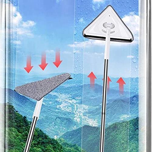 Whixant Triangle Multifunctional Mop Ceiling Cleaning Dust Removal Extendable Telescopic Handle Floor Mop Replacement Head Mop - Image 1