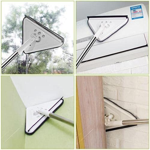 Whixant Triangle Multifunctional Mop Ceiling Cleaning Dust Removal Extendable Telescopic Handle Floor Mop Replacement Head Mop - Image 4
