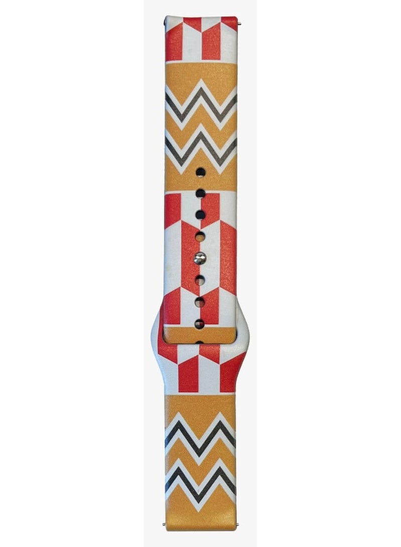 Silicon Watch band WB-03 for Watch 5 / Watch 4 Plus / Watch ES2 / 2R / Lite / 2 Pro Multicolor