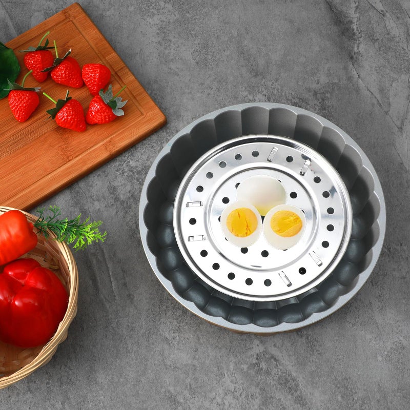 Matwsec 2PCS Round Stainless Steel Steamer Rack, Steaming Rack Stand, Canner Canning Racks Steamer Insert Stock Pot Steaming Tray Pressure Cooker Cooking Toast Bread Salad Baking - Image 5