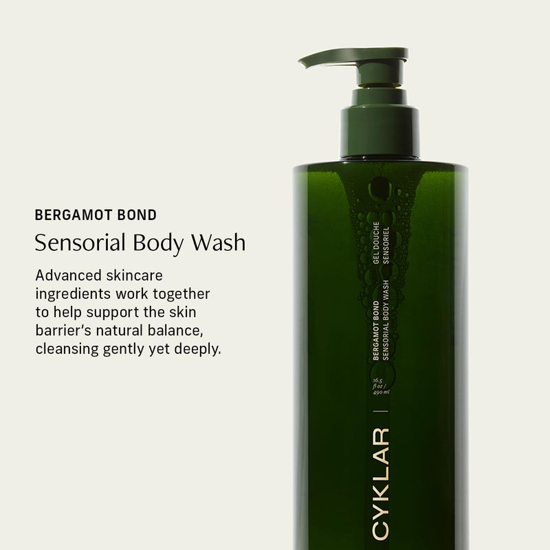 CYKLAR Sensorial Body Wash. Bergamot Bond Hydrating Cleanser with Moisture Locking Multi-Oil Complex, Sodium PCA and Glycerin. Nourishing Shower Gel for Women and Men, 16.5 Fl Oz Luxury Bodywash - Image 2