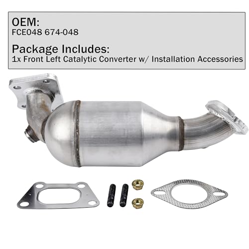 RAPIHIDAN FCE048 Front Left Catalytic Converter Compatible with Cadillac XTS Chevy Impala 2014-2019 3.6L Engine, Direct Fit Driver Side Manifold Catalytic Converter, Repalce OEM# 674-048 - Image 4