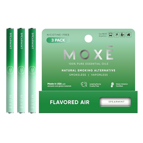 MOXE Natural Spearmint Air Inhaler Non Electric LongLasting Flavored Air Refreshing Support Oral Fixation Spearmint Menthol Essential Oils Craving Relief 3 Pack - Image 2