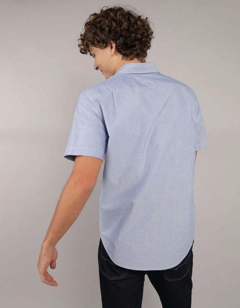 American Eagle AE Short-Sleeve Classic Fit Button-Up Shirt