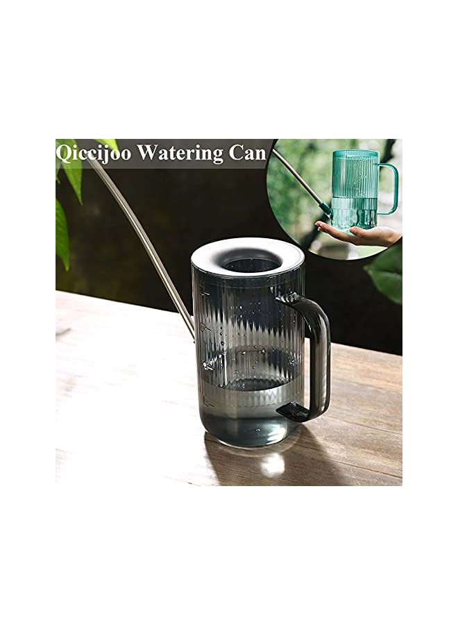 Qiccijoo Watering Can For Indoor Outdoor Plants 1L 34Oz With Stainless Steel Long Spout Bonus 500Ml 17Oz Spray Bottle For Watering Plants Flowers Succulents And Bonsai Grey - Image 4