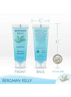 BERGMAN KELLY Hotel Toiletries Bundle (Tropical Waterfall 1 Oz Each 100 Pcs) 4Piece Set: 25 Rectangular Bar Soap 25 Shampoo 25 Conditioner & 25 Body Lotion Bulk Mini Guest Amenities Supply  - Image 4