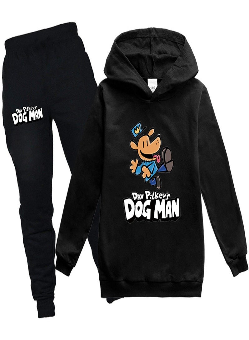 DOG MAN Unisex long Sleeve Stylish Top hoodie cotton sweatshirts for Boys Girls Kid Children - Image 1