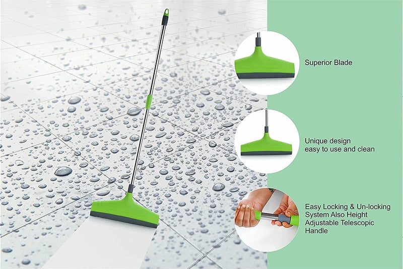 Sygnius Plastic Floor Squeegee Wiper with Handle Bathroom Squeegee Plastic Wiper 16 inch Blade - Image 3