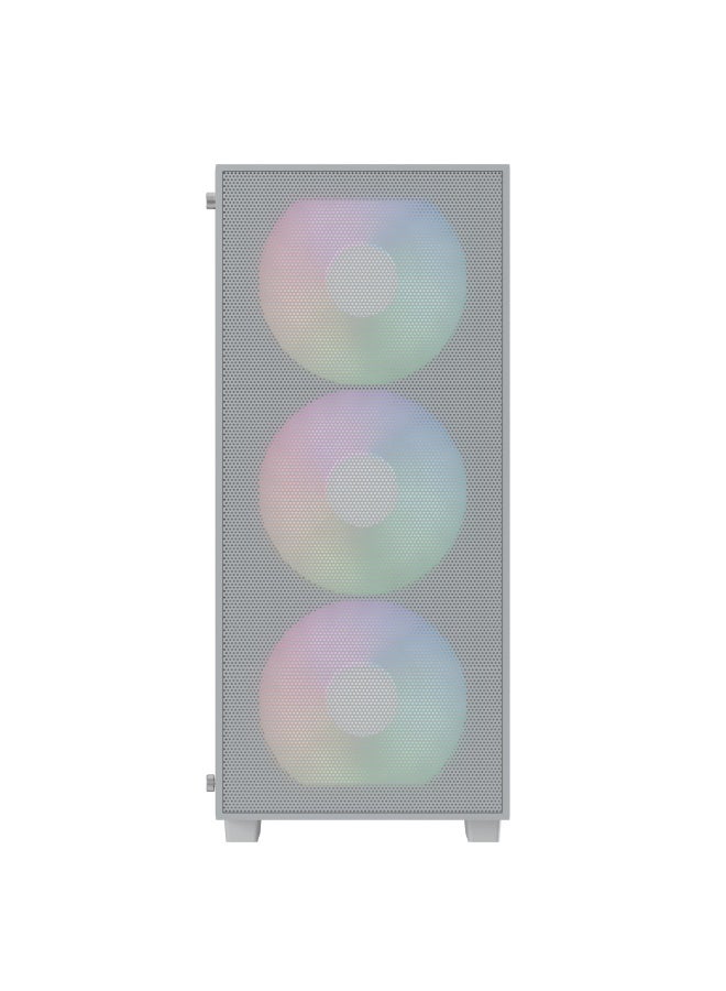 AeroCool B509A Flow-G-WT-v1 | Mid Tower PC Case | 6x ARGB Fans | Full Mesh Front | Tempered Glass | ATX/m-ATX/ITX | White - Image 2