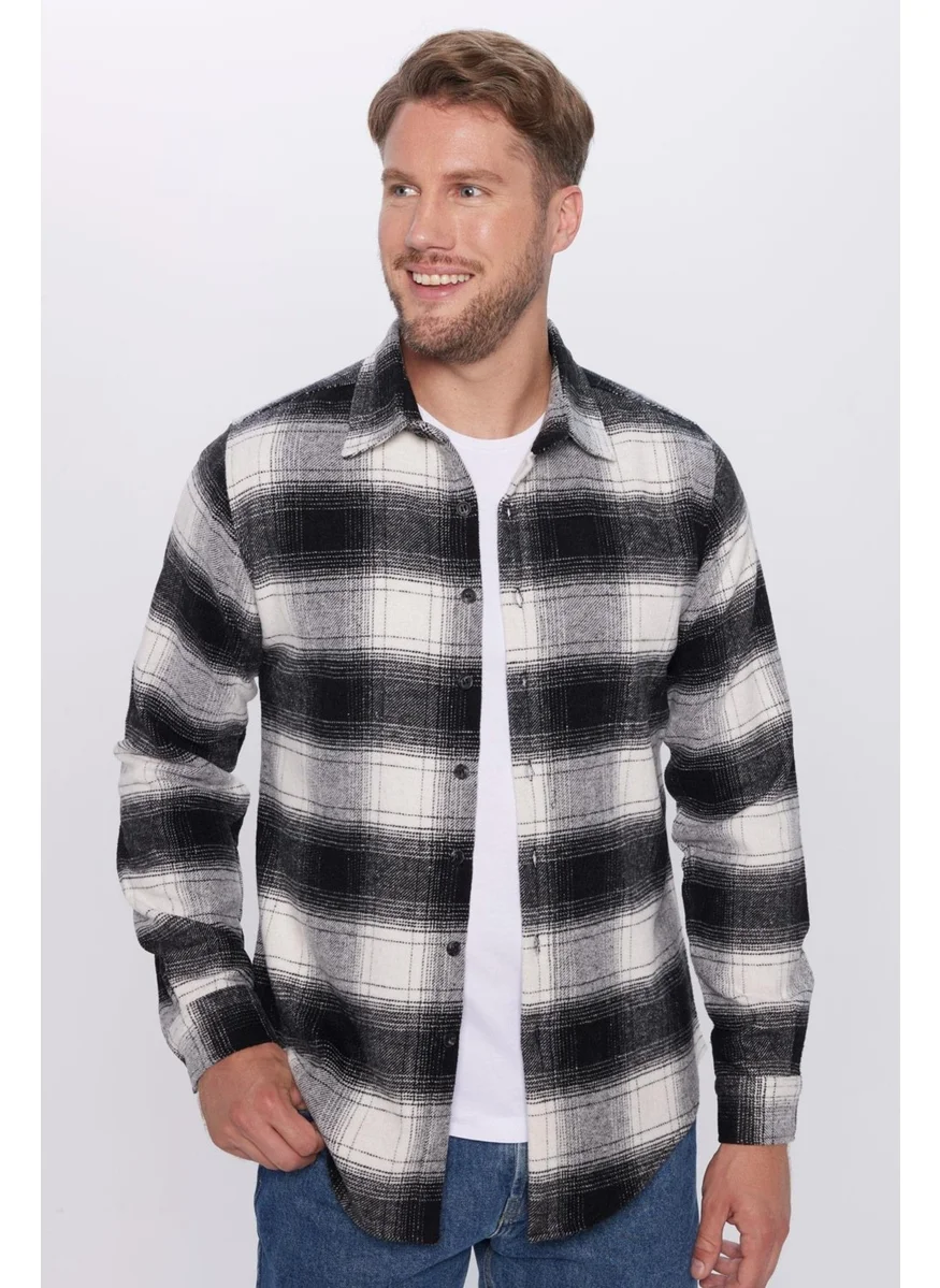 Tudors Men's Slim Fit Slim Fit Lumberjack Plaid Winter Shirt