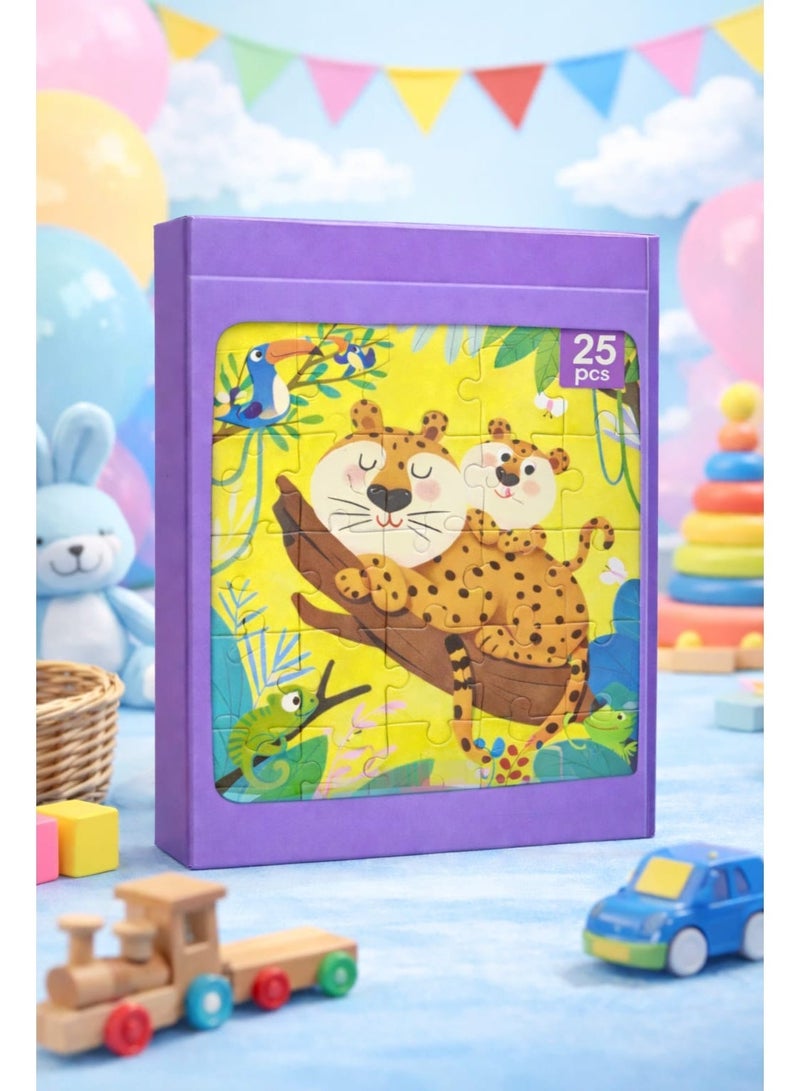 3-in-1 Animal Kids Jigsaw Puzzle Set – Bear (16 Pcs), Crocodile (20 Pcs), Tiger (25 Pcs) | Educational Learning Puzzle for 3+ Years | Brain Development & Motor Skills Toy - Image 4