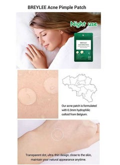 Breylee 22 Patches Acne Pimple Patch, Acne Healing Blemish Spot Treatmentmade with Tea Tree, Diminishinflammation, Adjustgrease Secretion, Relieveskin and Acceleratewound Healing for Evening Use  - Image 5