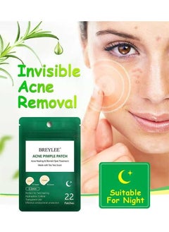 Breylee 22 Patches Acne Pimple Patch, Acne Healing Blemish Spot Treatmentmade with Tea Tree, Diminishinflammation, Adjustgrease Secretion, Relieveskin and Acceleratewound Healing for Evening Use  - Image 2