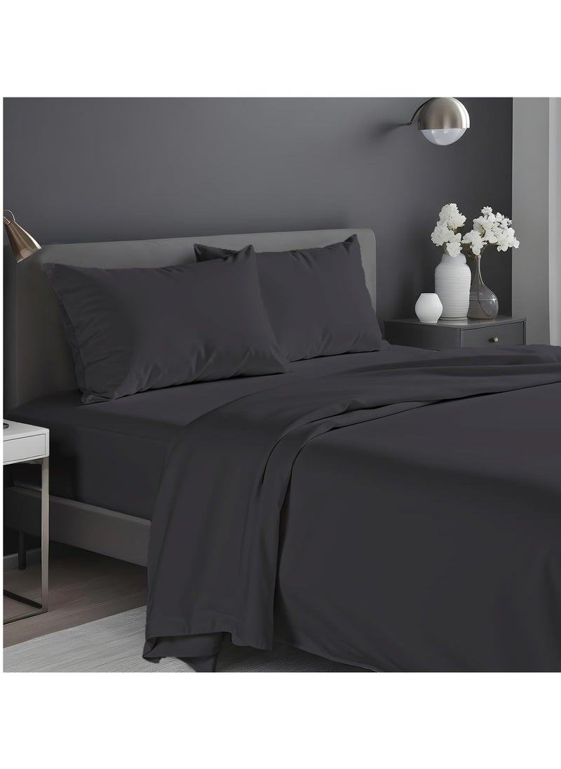 Infinitee Xclusives Premium Grey King Sheets Set - 1800 TC Series 4 Piece Bed Sheets - Soft Brushed Microfiber Fabric - 16 Inches Deep Pockets Sheets Wrinkle Free & Fade Resistant by Infinitee Xclusives  - Image 1
