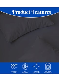 Infinitee Xclusives Premium Grey King Sheets Set - 1800 TC Series 4 Piece Bed Sheets - Soft Brushed Microfiber Fabric - 16 Inches Deep Pockets Sheets Wrinkle Free & Fade Resistant by Infinitee Xclusives  - Image 5